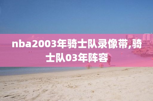 nba2003年骑士队录像带,骑士队03年阵容