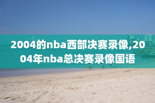 2004的nba西部决赛录像,2004年nba总决赛录像国语