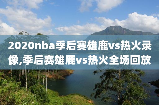 2020nba季后赛雄鹿vs热火录像,季后赛雄鹿vs热火全场回放