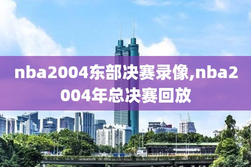 nba2004东部决赛录像,nba2004年总决赛回放