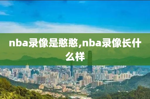 nba录像是憨憨,nba录像长什么样