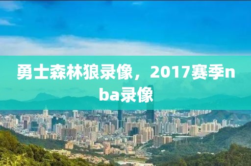 勇士森林狼录像，2017赛季nba录像
