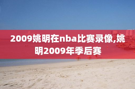 2009姚明在nba比赛录像,姚明2009年季后赛