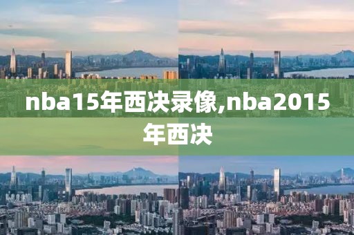 nba15年西决录像,nba2015年西决
