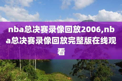 nba总决赛录像回放2006,nba总决赛录像回放完整版在线观看