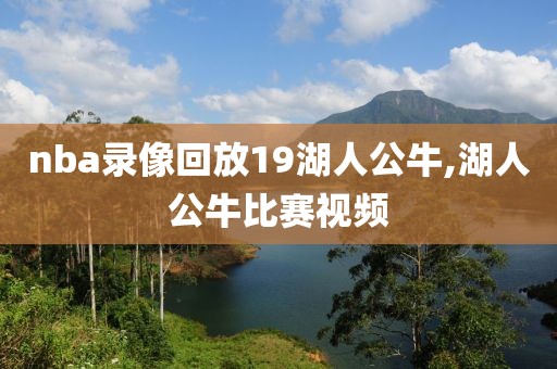 nba录像回放19湖人公牛,湖人公牛比赛视频