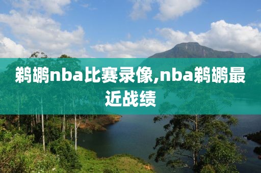 鹈鹕nba比赛录像,nba鹈鹕最近战绩
