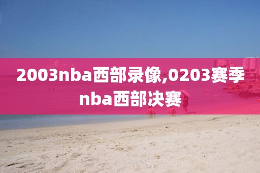 2003nba西部录像,0203赛季nba西部决赛