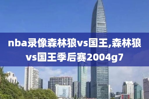 nba录像森林狼vs国王,森林狼vs国王季后赛2004g7
