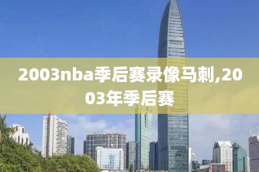 2003nba季后赛录像马刺,2003年季后赛