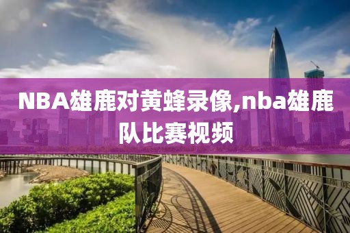 NBA雄鹿对黄蜂录像,nba雄鹿队比赛视频