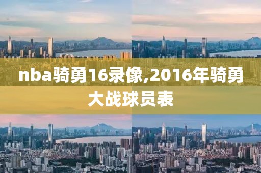 nba骑勇16录像,2016年骑勇大战球员表