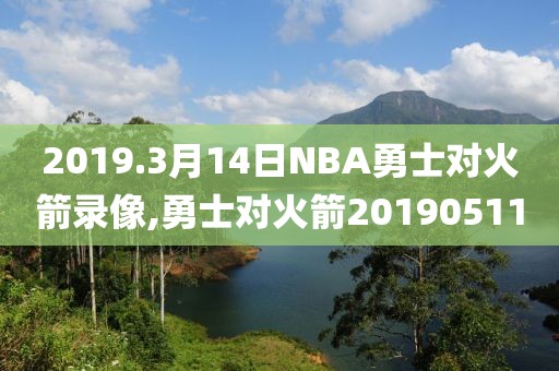 2019.3月14日NBA勇士对火箭录像,勇士对火箭20190511