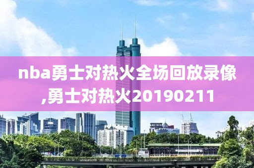 nba勇士对热火全场回放录像,勇士对热火20190211