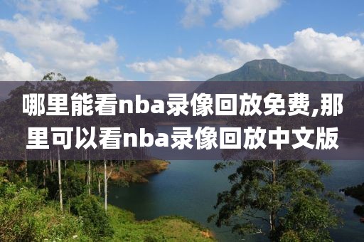 哪里能看nba录像回放免费,那里可以看nba录像回放中文版