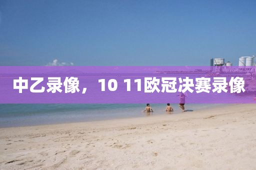 中乙录像，10 11欧冠决赛录像