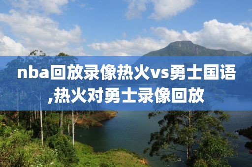 nba回放录像热火vs勇士国语,热火对勇士录像回放