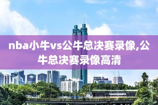 nba小牛vs公牛总决赛录像,公牛总决赛录像高清