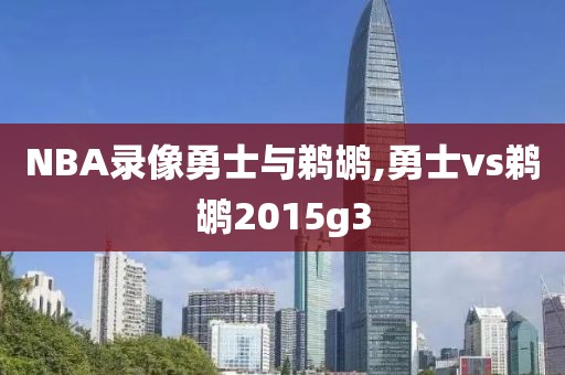 NBA录像勇士与鹈鹕,勇士vs鹈鹕2015g3
