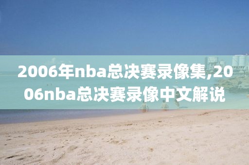 2006年nba总决赛录像集,2006nba总决赛录像中文解说