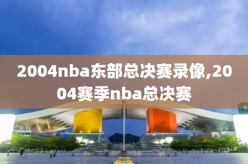 2004nba东部总决赛录像,2004赛季nba总决赛